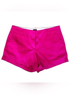 J.Crew Shorts Bright Hot Pink Womens Size 12 Chino 3 1/2 Inch Inseam Re-Imagined